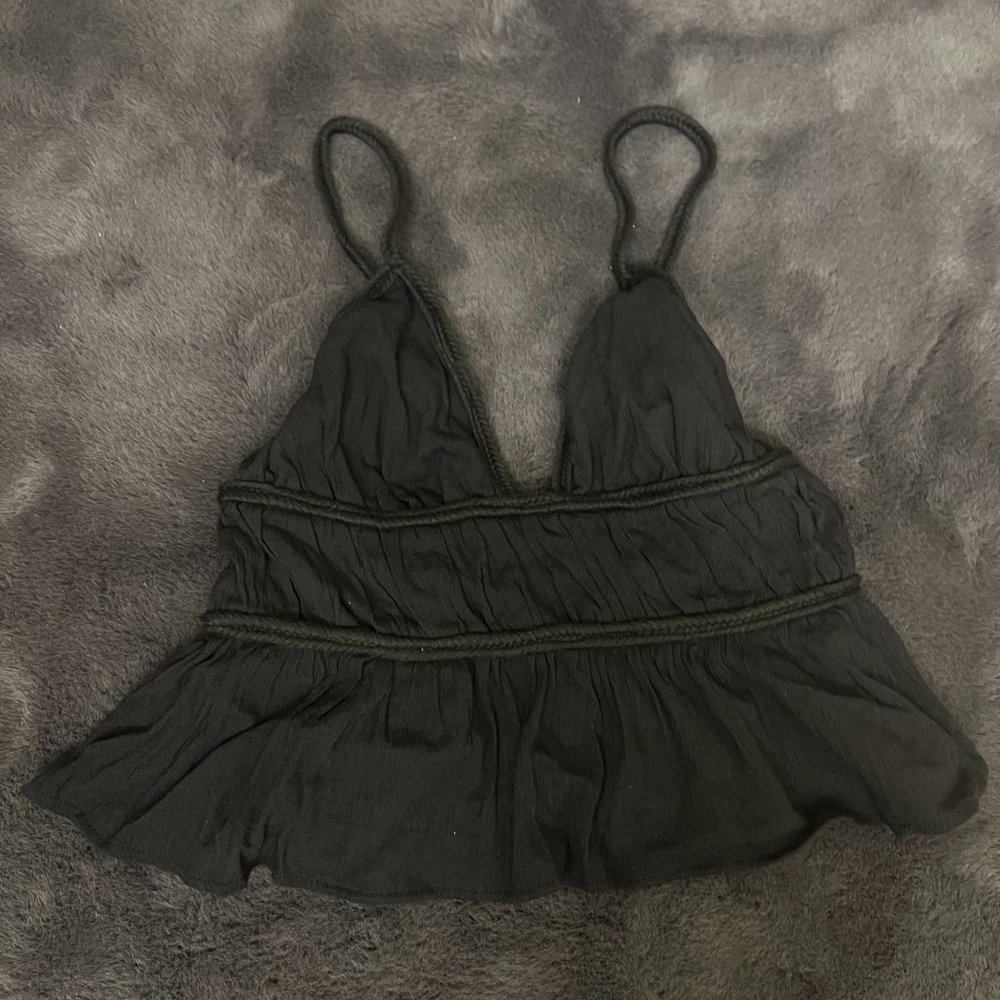 Open-back boho top with braided straps